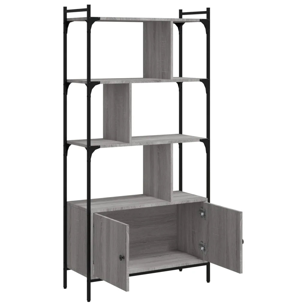 Libreria Ante Grigio Sonoma 76,5x30x154,5 cm Legno Multistrato