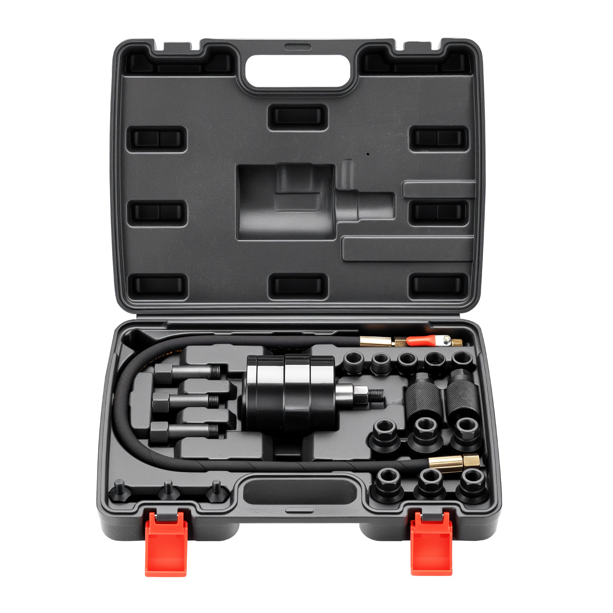 Estrattore iniettori, kit estrattori iniettori, set con 21 pezzi e custodia, estrattore pneumatico per iniettori diesel