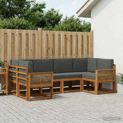 Set di divani da esterno 6 pz Naturale e Antracite 3385498