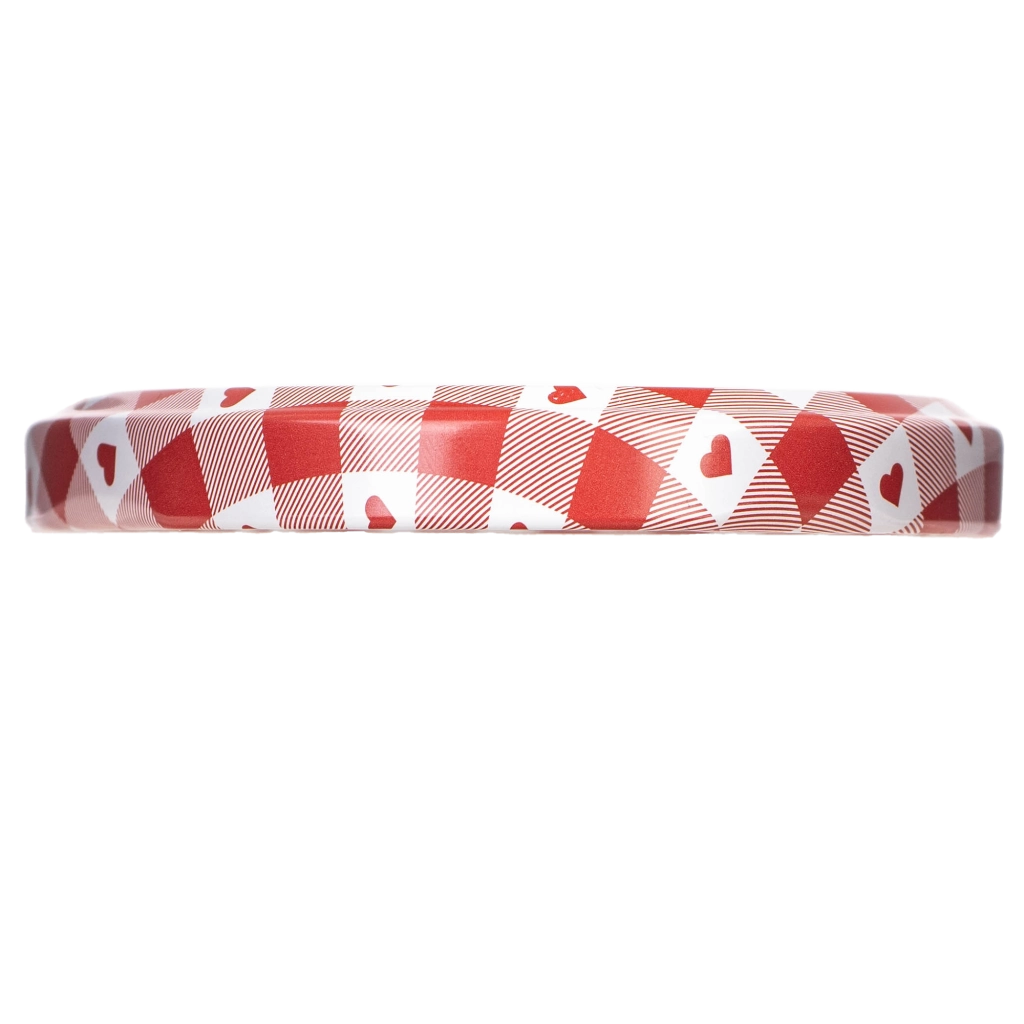 Tappi per barattoli KADAX Fi66 a forma di cuore, chiusura a 4 punti, confezione da 50 pezzi