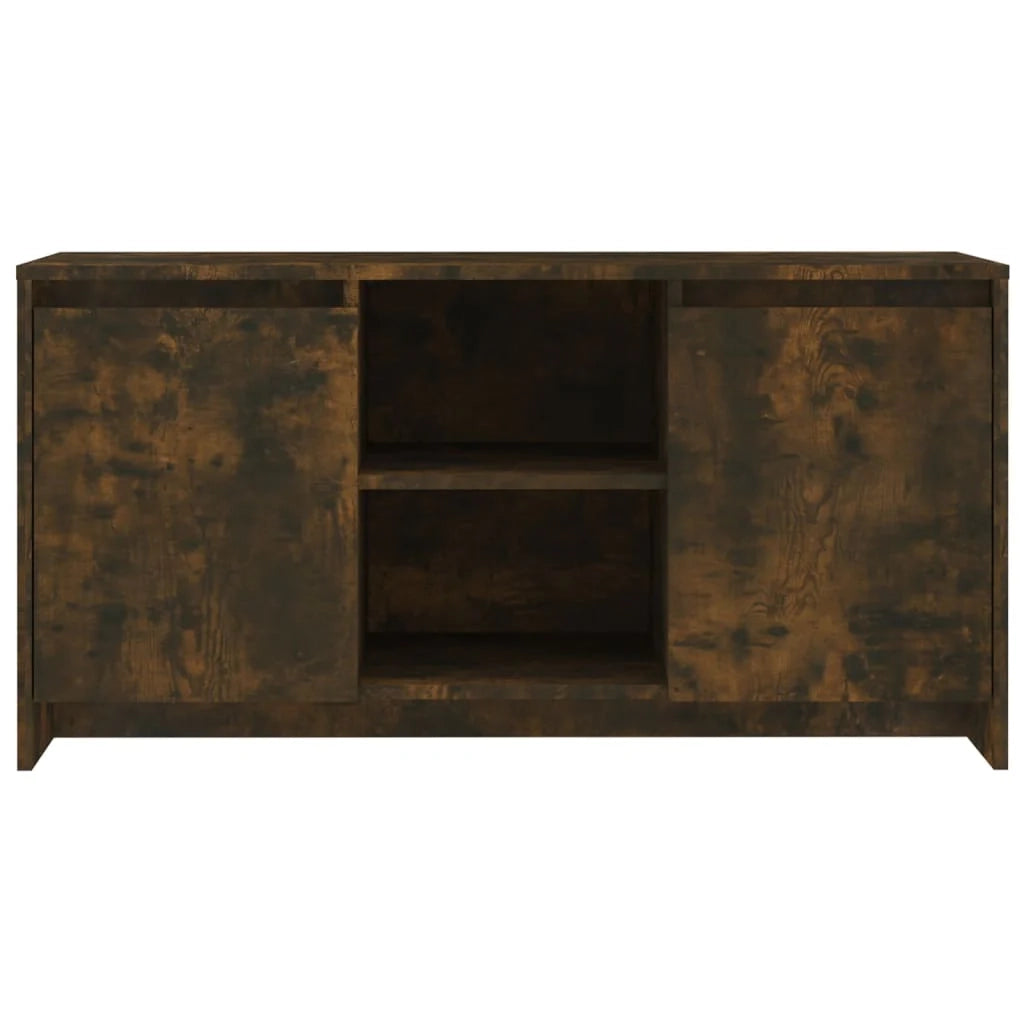 Mobile TV multimediale mensola TV credenza mobile TV sala da pranzo soggiorno camera da letto rovere affumicato 102 x 37,5 x 52,5 cm legno ingegnerizzato marrone 02_0027305