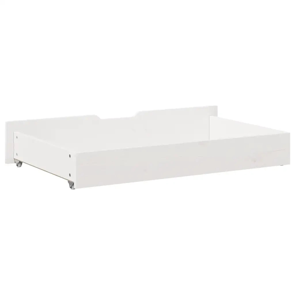 Cassettoni da Letto 2 pz Bianchi 95x55x17cm Legno Massello Pino 850921