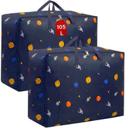 Sistema di Stoccaggio Onderbed 2 pezzi 105L - Impermeabile - Sacchi di Stoccaggio per Abbigliamento - Sacchi Mobili - Solide e Duraturo - Sistema di Stoccaggio Onderbed