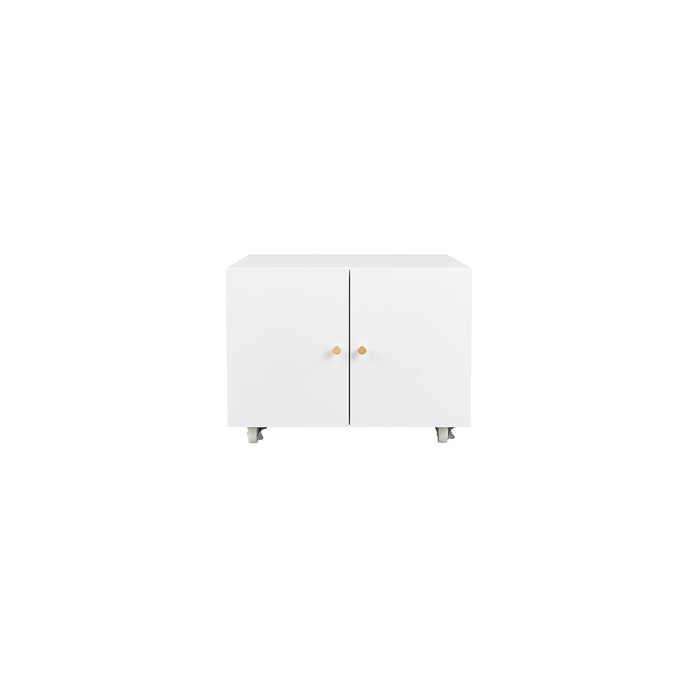 Scaffale stampante metallo - Xylo - Mobile con ripiani regolabili bianco 60x40cm