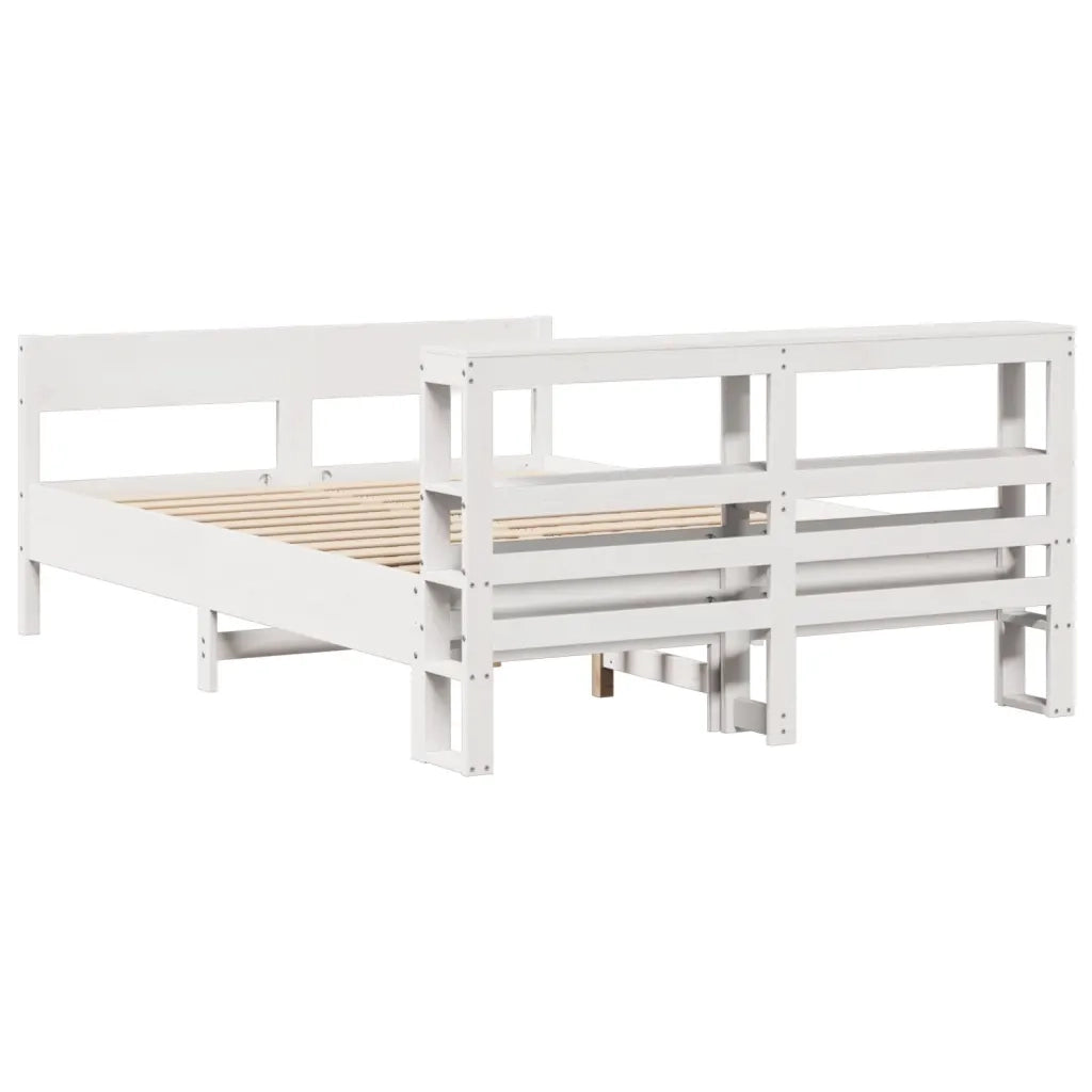 vidaXL Letto senza Materasso Bianco 120x190 cm Legno Massello di Pino