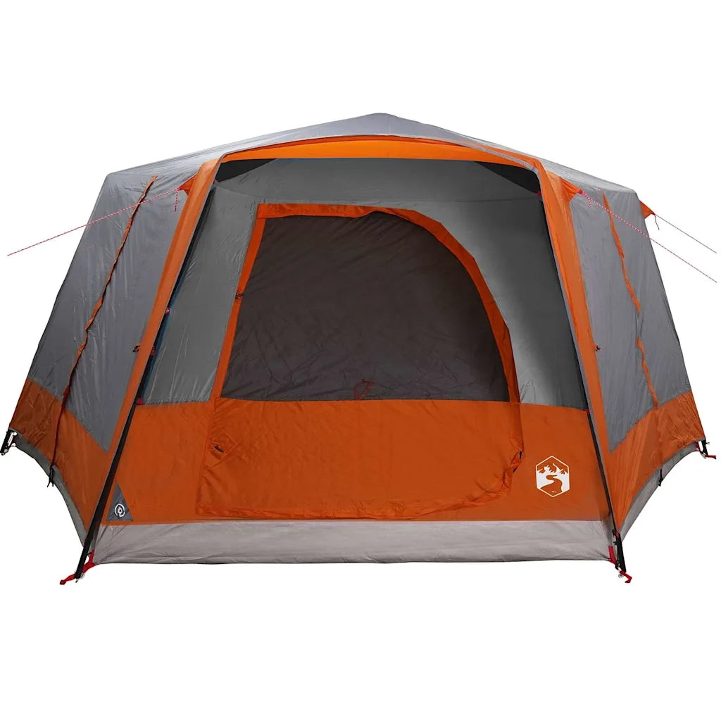 Tenda Cabina 7-Persone Grigio e arancione 400 x 350 x 212 cm