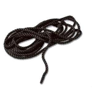 Cima ormeggio 20 mm 16 metri poliestere ritorto, nero, nautica