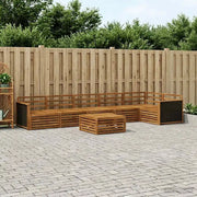 Set di divani da esterno 7 pcs Naturale 79 x 79 x 37 cm