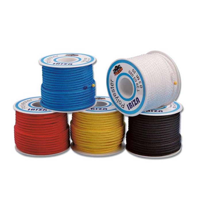 Ibiza uni color doppia treccia 3 mm bianca 1 bobinetta da 20 metri nautica