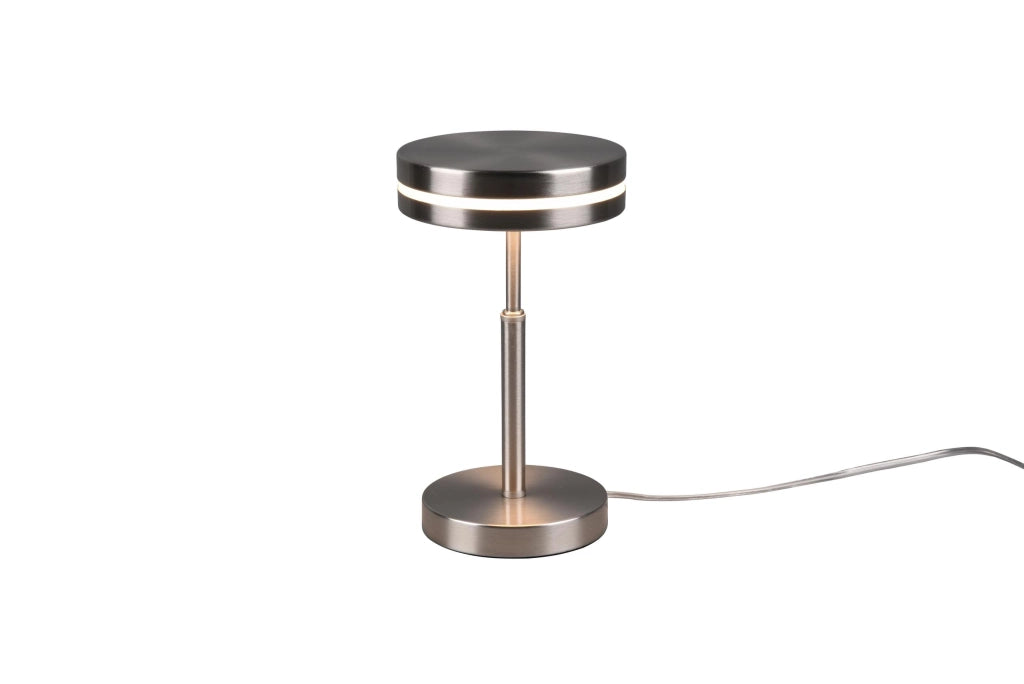 Lampada tavolo da Interno a led in Metallo Nickel Opaco