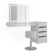 Vicco Tavolo da toeletta Bianco 100 cm 4 parti