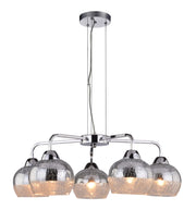 Lampadario Candellux Cromina 35-56375 5xE27 cromo vetro