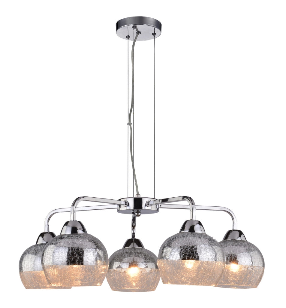 Lampadario Candellux Cromina 35-56375 5xE27 cromo vetro