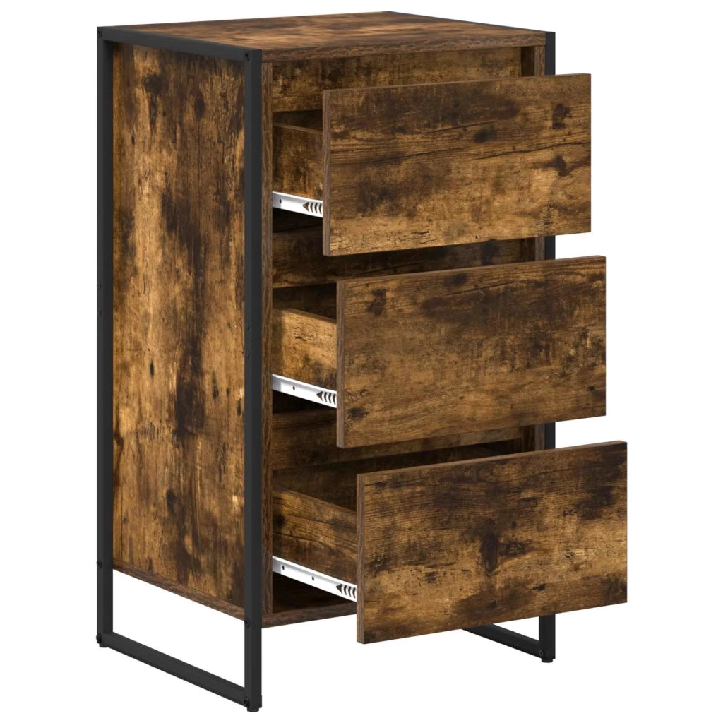 Credenza | Madia | Buffet da pranzo | Armadio da pranzo Quercia Fumosa 42 x 36 x 75.5 cm Legno multistrato