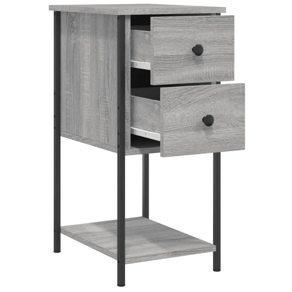 Comodino | Armadio da Notte | Mobiletto da notte Grigio Sonoma 32x42x70 cm in Legno Multistrato