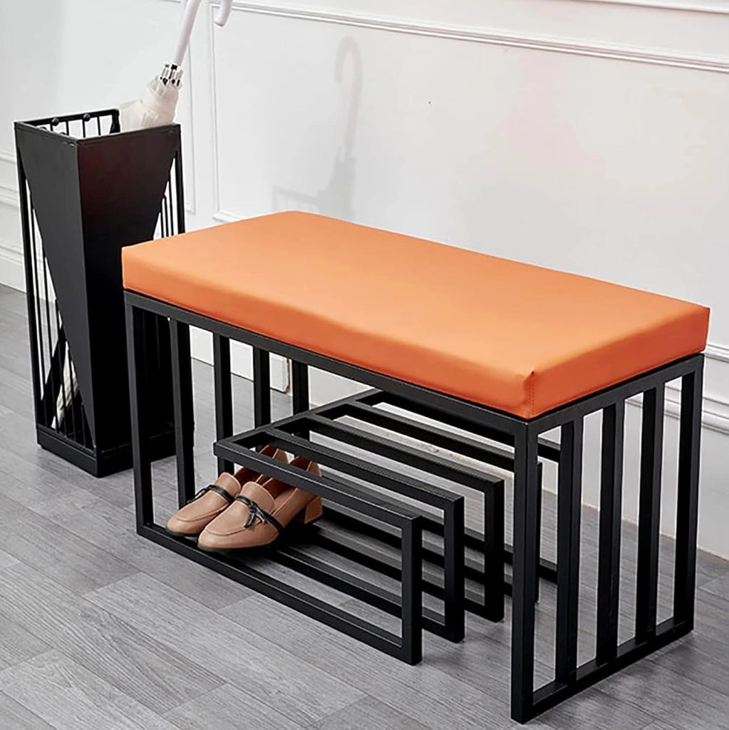 scarpiera Panca per riporre Le Scarpe Panca Moderna Imbottita capitonné con Struttura in Metallo Panca per Scarpe per Camera da Letto - Grigio, 80x30x45 cm