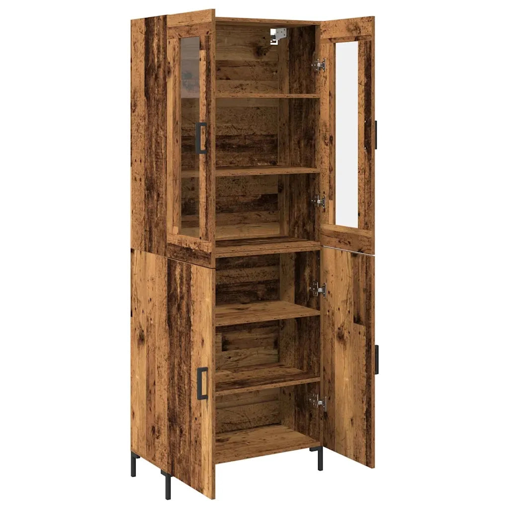 Credenza 2 pz | Madia | Buffet da pranzo | Armadio da pranzo Legno vecchio 69,5 x 34 x 180 cm