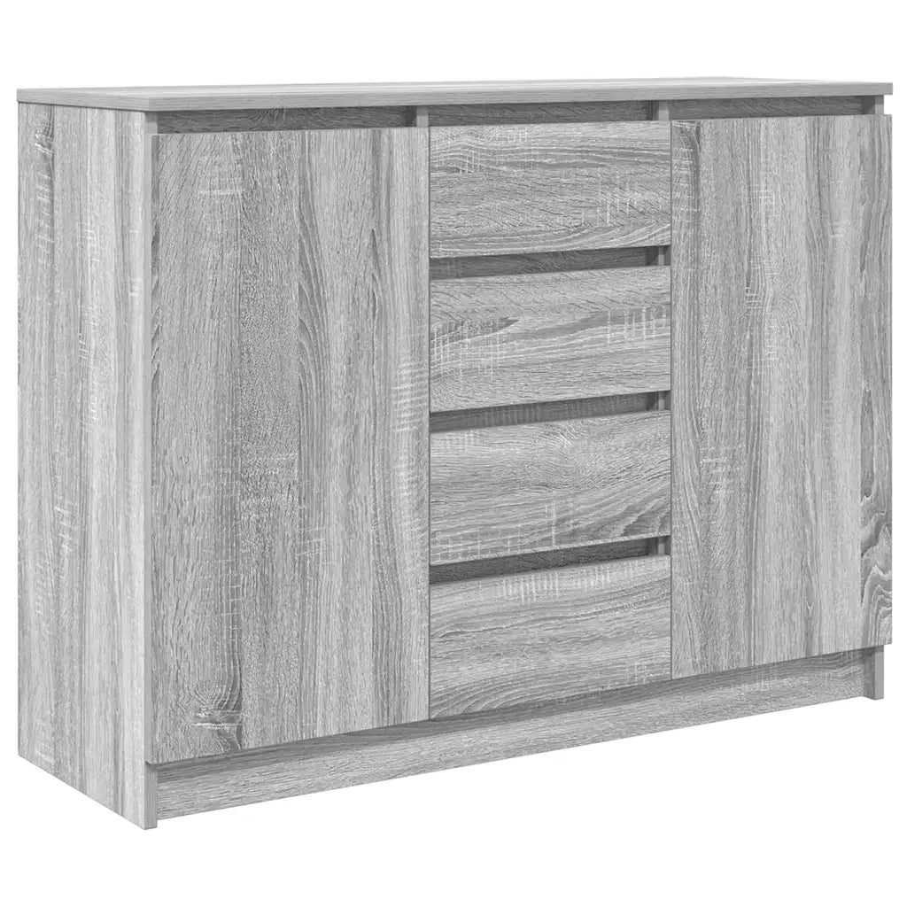 Credenza con Cassetti Grigio Sonoma 100,5x35x76cm in Truciolato 3328449