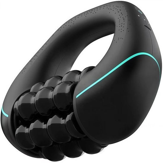 Massaggiatore a percussione rotante elettrico per rilassamento muscolare e tessuto connettivo, massaggiatore portatile elettrico per massaggi di profondità, massaggio per braccia, gambe, schiena, spalle e corpo, caricabile.