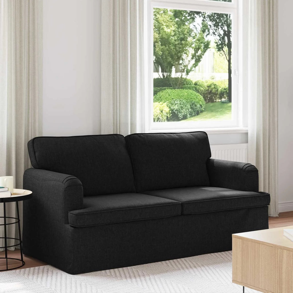 Divano Nero 142 x 80 x 85 cm Tessuto