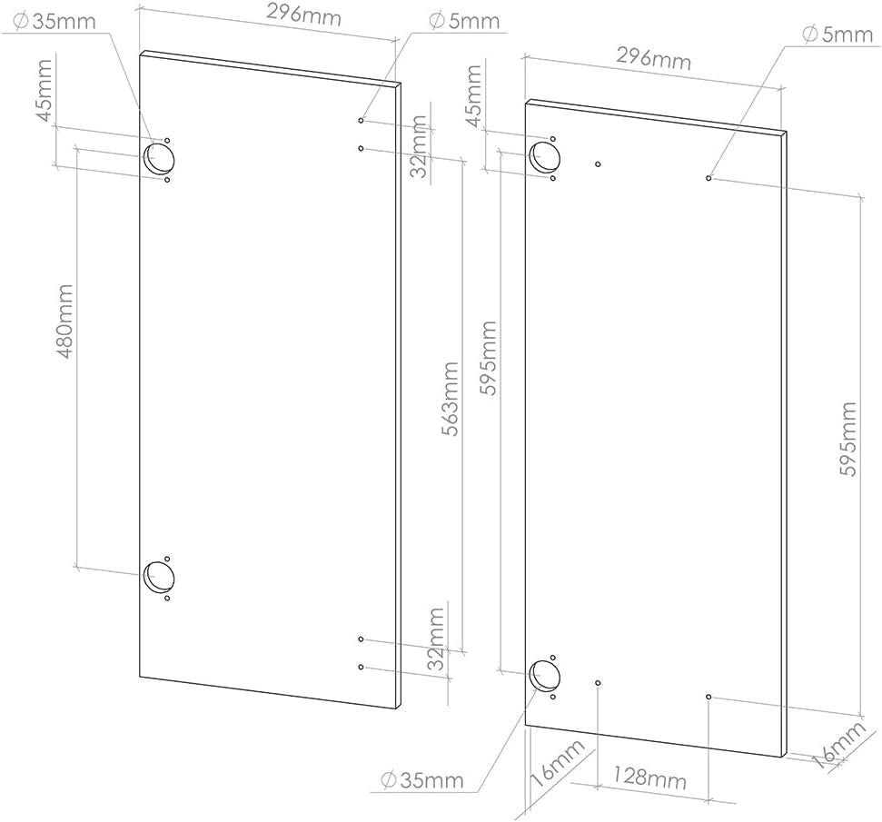 Frontale cucina R-Line, Nero lucido, 59.2 x 71.3 cm frontale del mobile per mobile base ad angolo