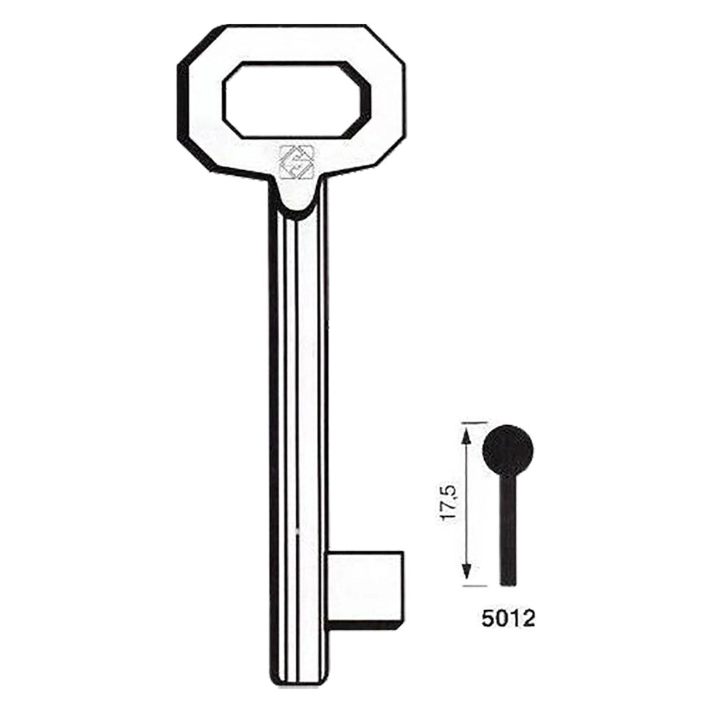 CHIAVI FERRO 'PATENT' 5012 - lunga- 5 pezzi  - SILCA