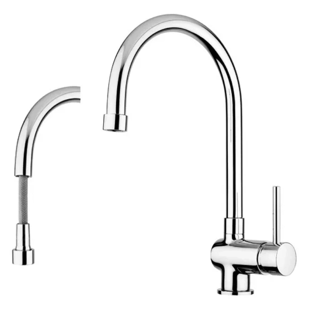 RUBINETTO MISCELATORE MONOCOMANDO PER LAVELLO CON DOCCIA ESTRAIBILE SERIE STICK 3/8   RUBINETTERIA PAFFONI Spa