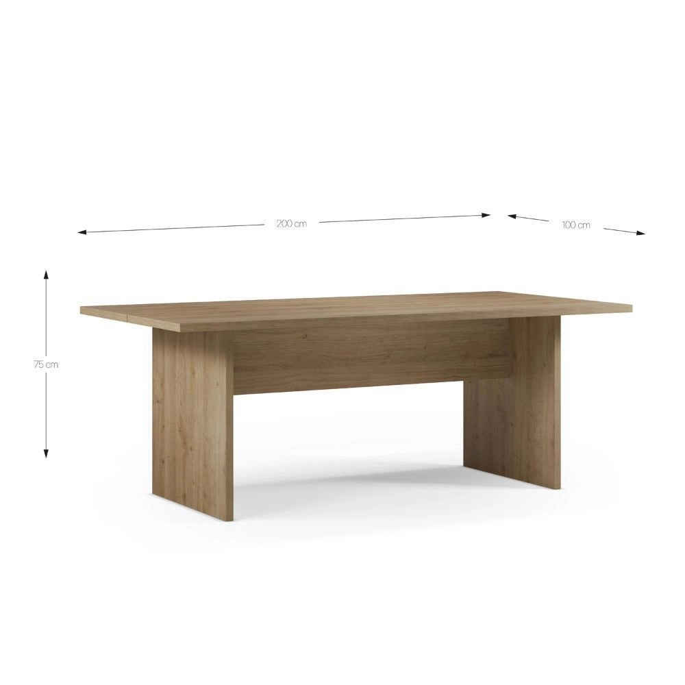 Tavolo rettangolare fisso Loana rovere cadiz 200x100x75H