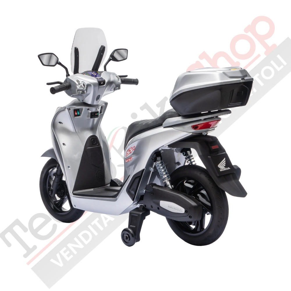 Moto Elettrica per Bambini Honda SH125 Verniciato 12V con Licenza Ufficiale -Grigio