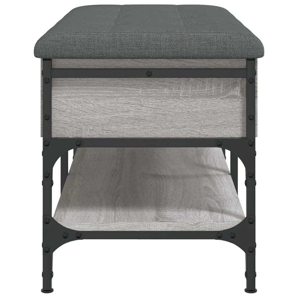Panca Porta Scarpe-Sgabello-Panca Scarpiera Grigio Sonoma 82x42x45 cm Legno Multistrato