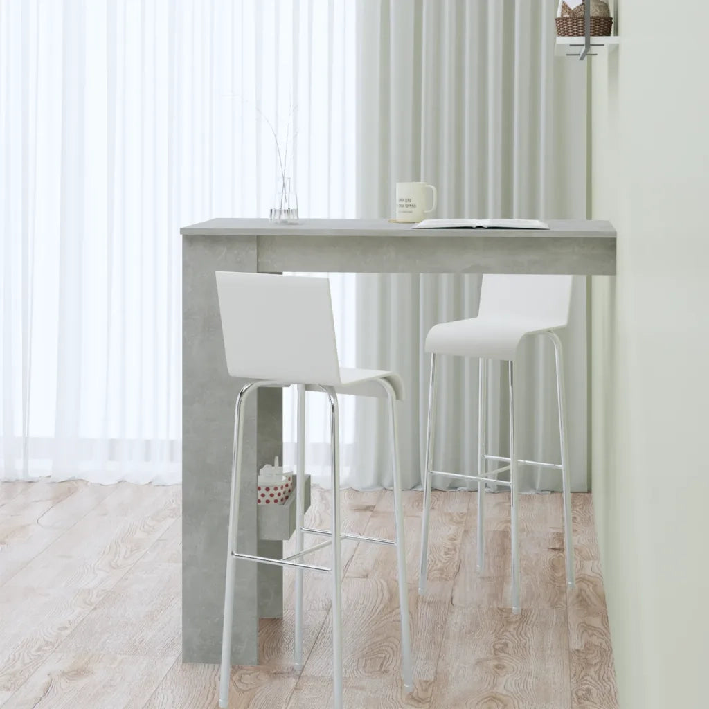 Bancone da Muro Grigio Cemento 102x45x103,5 cm Legno Compensato 811785