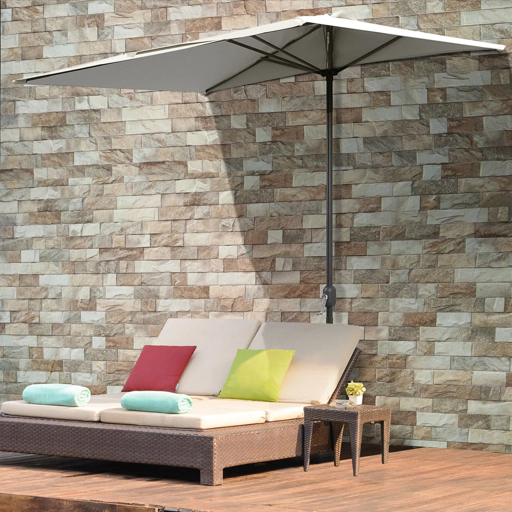 Ombrellone da Parete Mezzaluna ¨C zephmum ¨C Beige