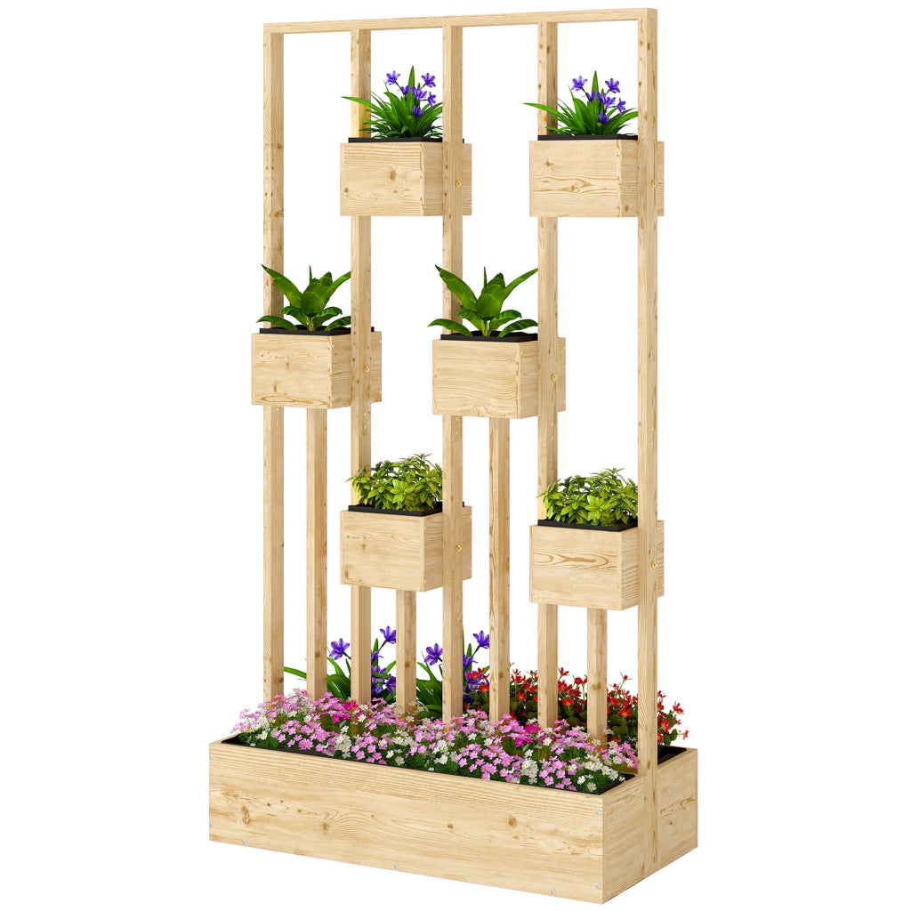 Hochbeet con graticcio e cesti ¨C Minimal ¨C 90x45x170 cm