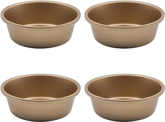 Accessori per Frittelle - Forme per Uova - Classe Alimentare - Mini Rond - Piatto da Cottura - Adatto per Frittelle - Acciaio di Carbonio - Set a 4 Pezzi - Ramekin per Frittelle