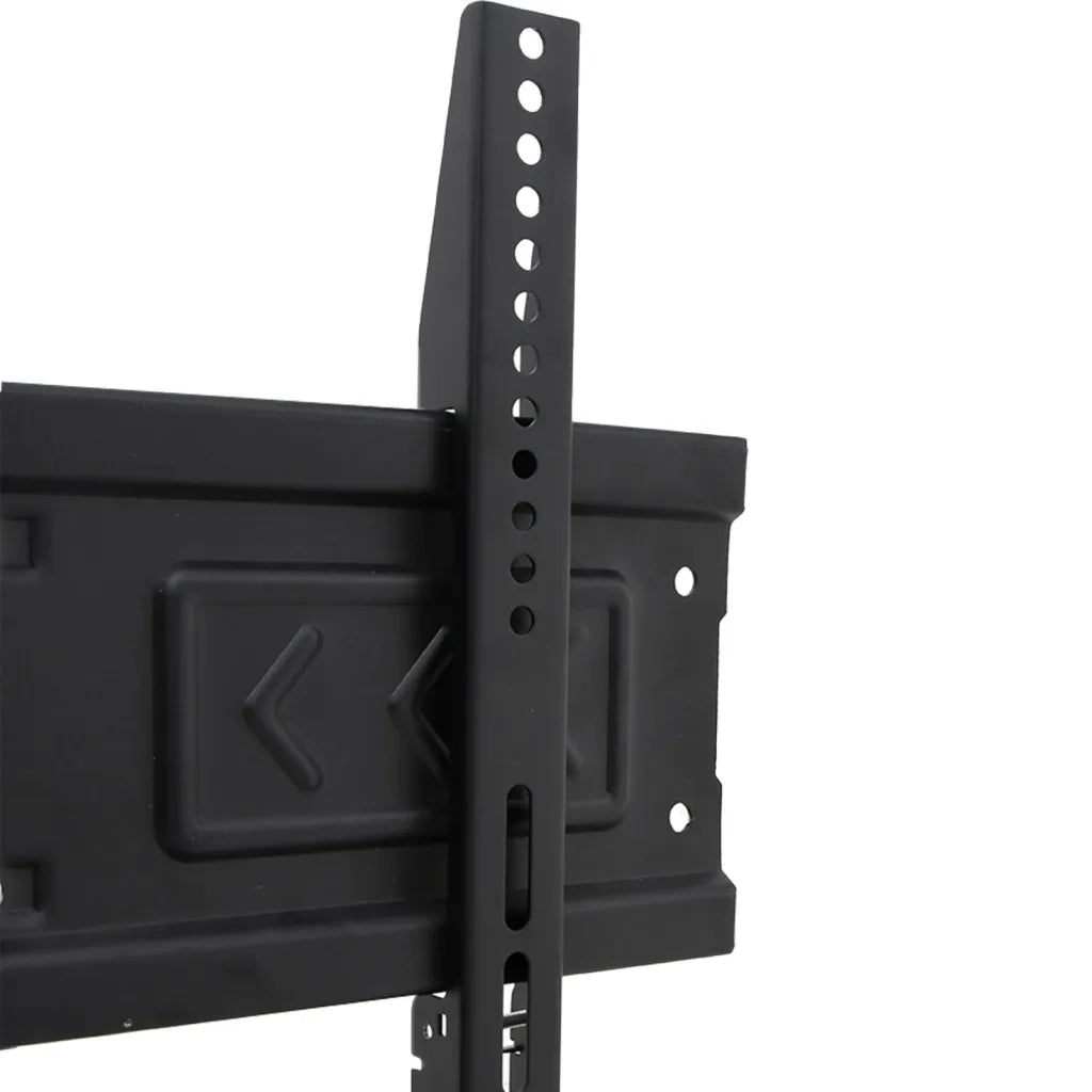 Mobile porta TV regolabile su ruote con pratico ripiano 84 x 58,5 x 204 cm acciaio nero 02_0047640