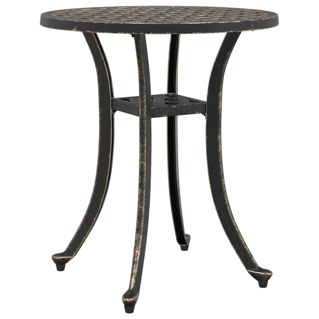 Tavolo da Giardino Bronzo Ã˜48x53 cm in Alluminio Pressofuso
