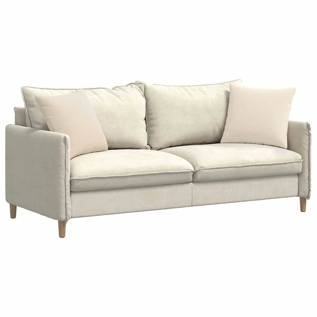 Cuscini da Divano 2 pz-Set di 2 Cuscini per Sofa Beige 45 x 45 cm Tessuto