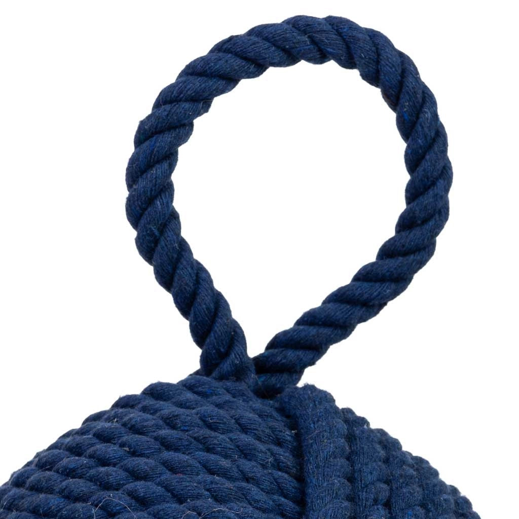 Fermaporta in cotone blu, 12x12x25h cm
