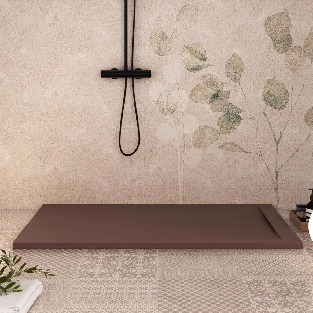 Piatto Doccia in Pietra 80x180 cm Bonussi Ardesia Calcutta Marrone