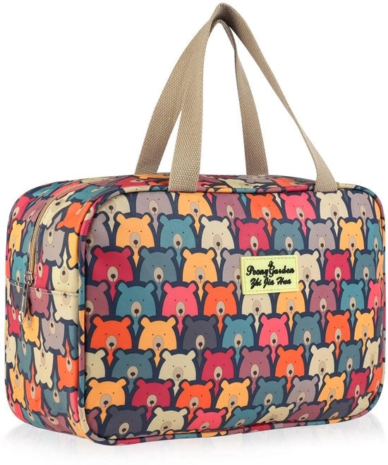 Tolettas da viaggio per grandi dimensioni, organizzatore di cosmesi per donne, grande tolettas con maniglia per accessori, tolettas da viaggio per donne e uomini