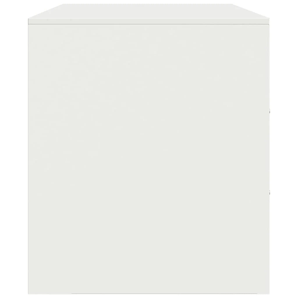 Mobile TV multimediale mensola TV credenza TV sala da pranzo soggiorno camera da letto 99 x 39 x 44 cm acciaio bianco 02_0026368