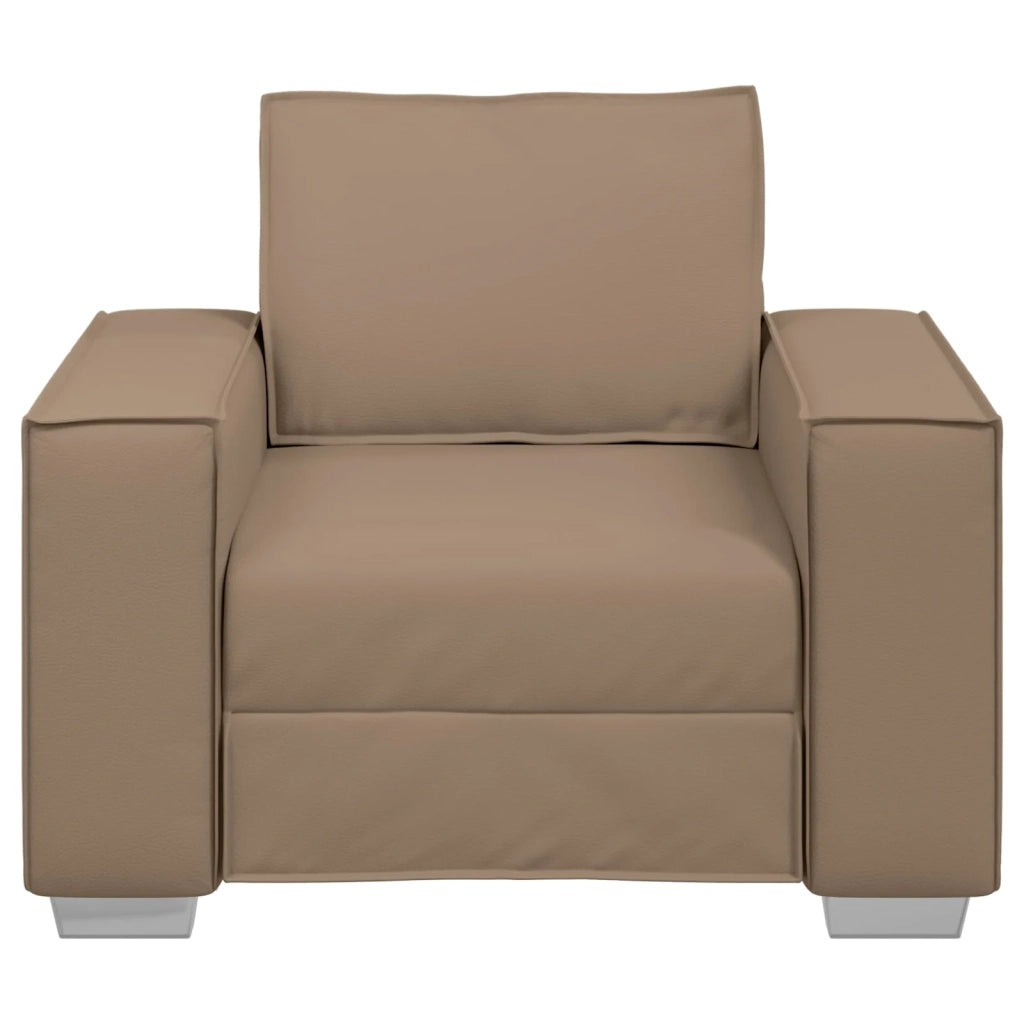 Poltrona Sofa Cappuccino 100 cm Pelle Sintetica 4105043