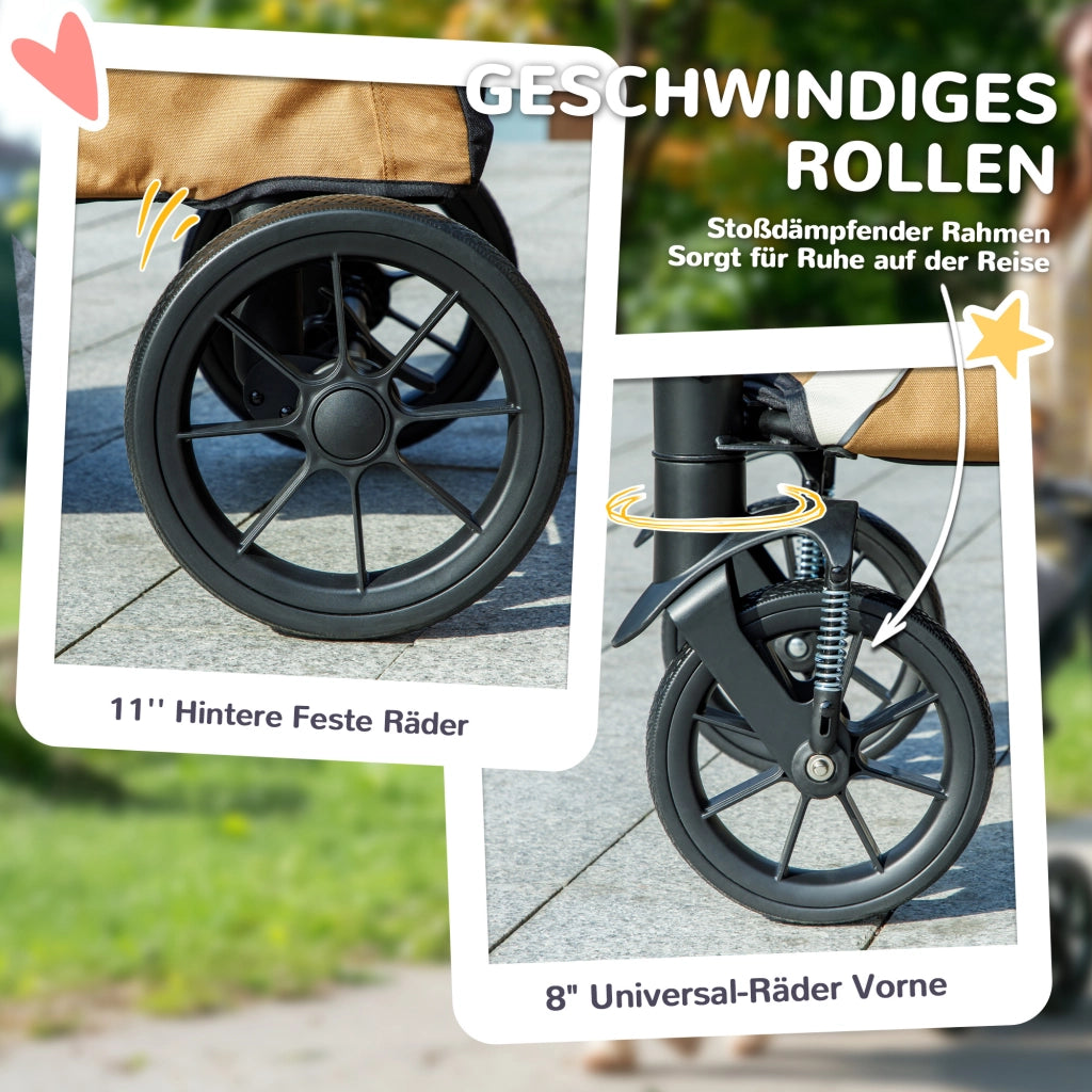 Carrello pieghevole per cani ¨C Minimal ¨C marrone