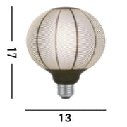 Lamapadina Contemporanea Magic Vetro Nero Grigio 1 Luce E27