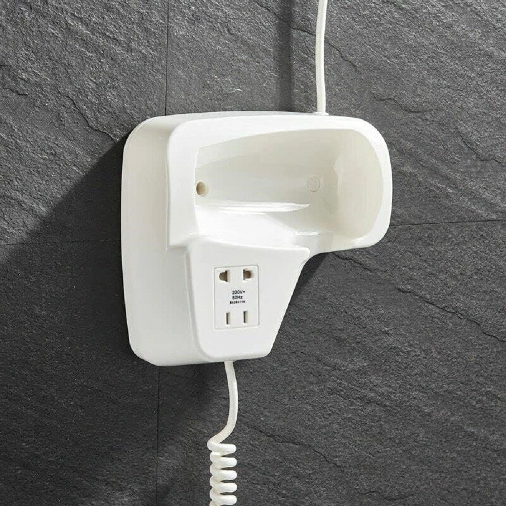 Trade Shop - Asciugacapelli Da Parete 1200w Phon Bagni Alberghi Hotel Spogliatoi 2 Velocita' -
