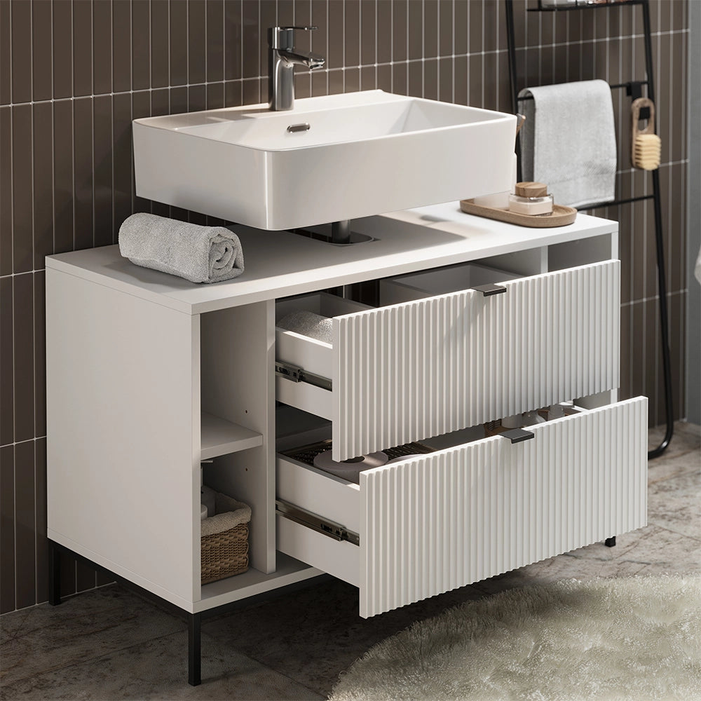Vicco Set di mobili da bagno Bianco 2 parti