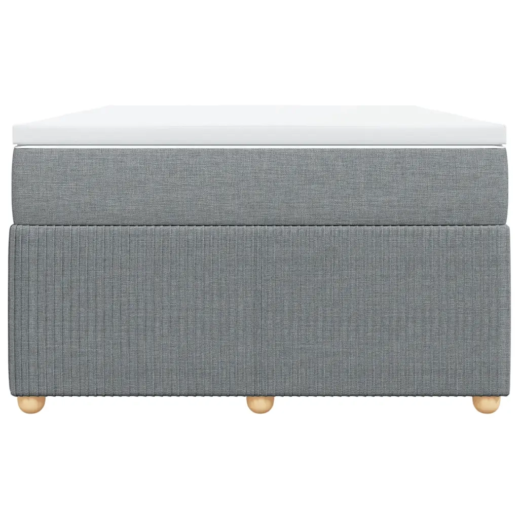 Giroletto a Molle con Materasso Grigio Chiaro 120x190cm Tessuto 3285553