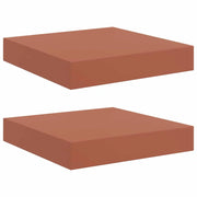 2 pz Scaffale da parete | Ripiano a parete | Mensola a parete Rosso 23 x 23,5 x 4 cm