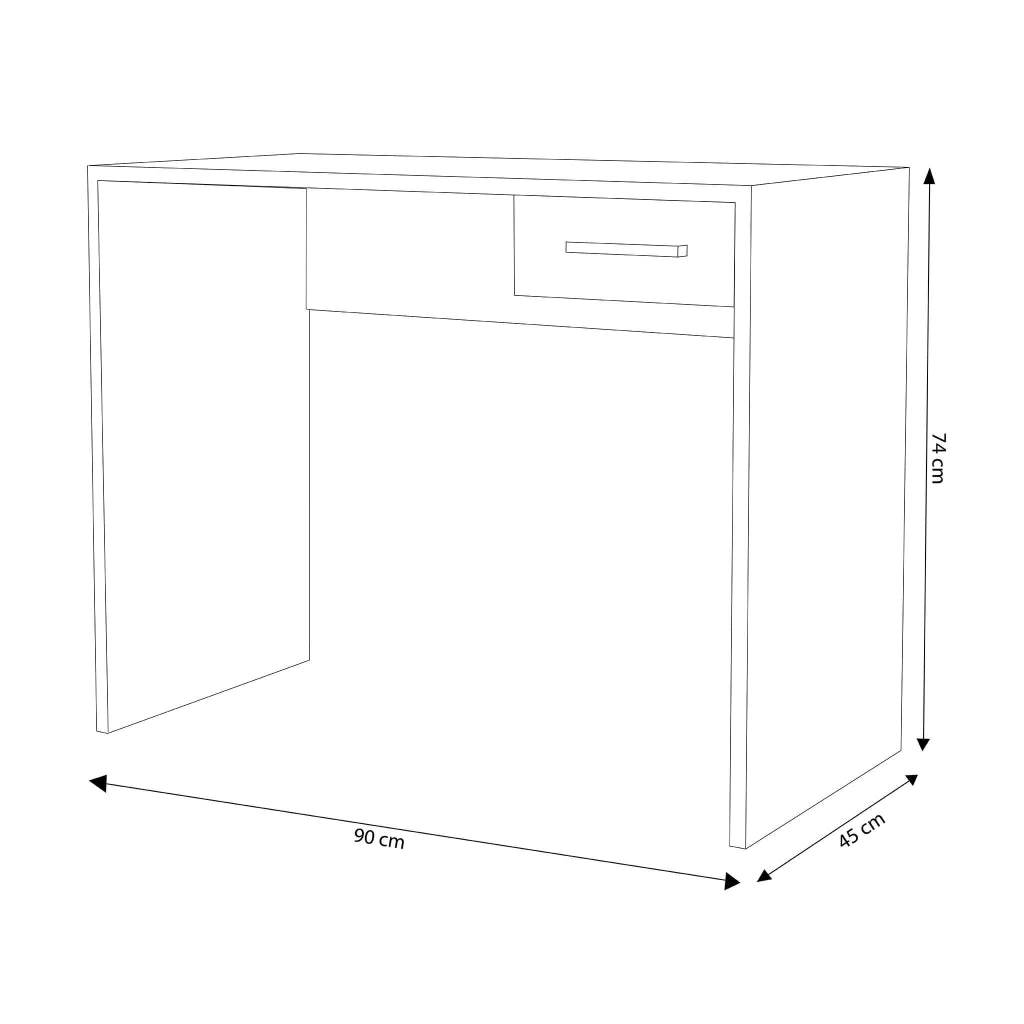 Scrivania Moderna con cassetto in Legno Composito cm 90x74x45 - KELVIN