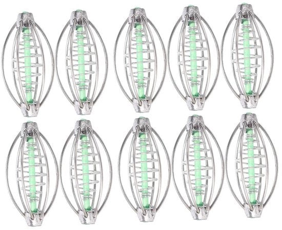 Accessori per Pesca - 10 Pezzi - Acciaio Inossidabile - Materiale Termoplastico - Sostenibile - Compattabile - Ideale per la Pesca - Porta Lusinghe